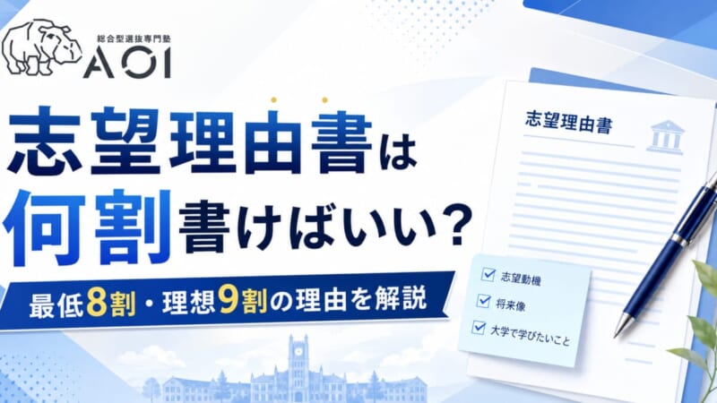 志望理由書 何割