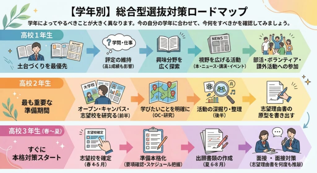 総合型選抜対策ロードマップ-総合型選抜専門塾AOI
