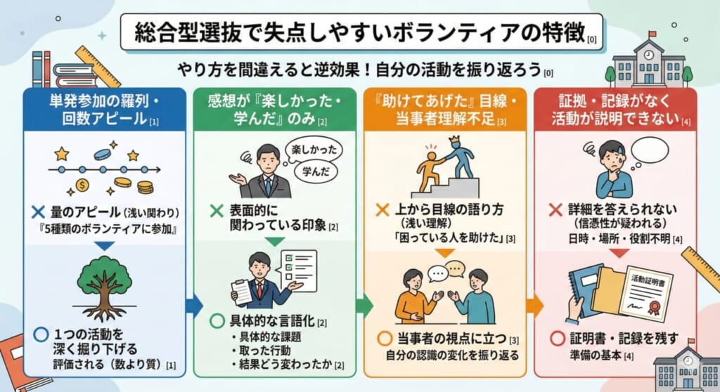 失点しやすいボランティアの特徴-総合型選抜専門塾AOI